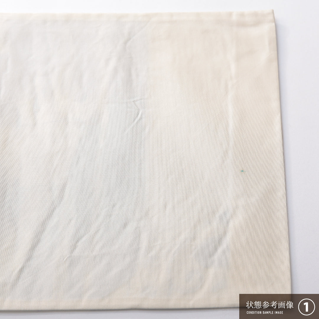 袋帯 帯丈428cm 正絹 六通 帯芯なし フォーマル 菊唐草文 扇面文 吉祥文様 クリーム系 1243-02147