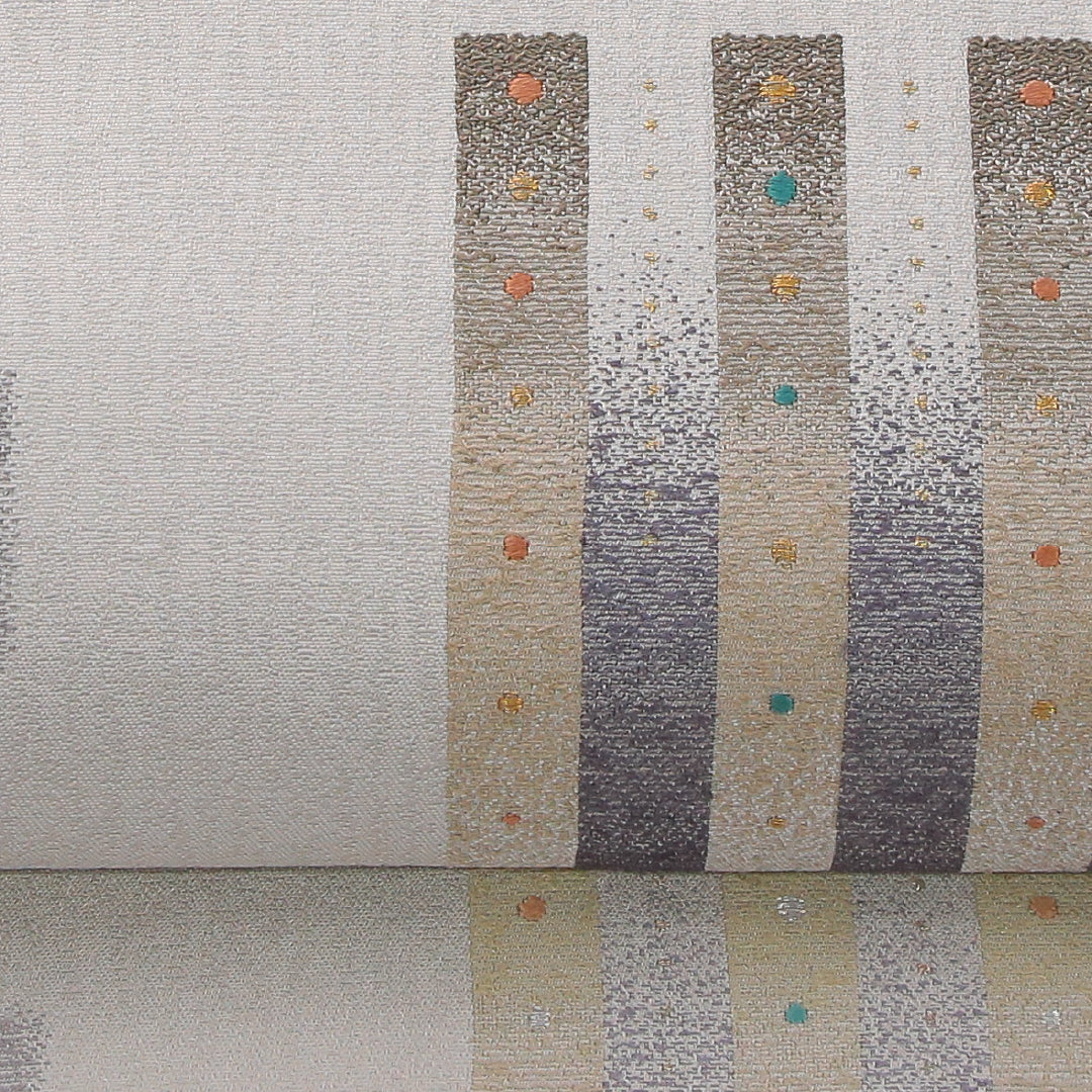 袋帯 帯丈456cm インフォーマル 六通 Aランク 正絹 創作柄 クリーム系 1223-02334