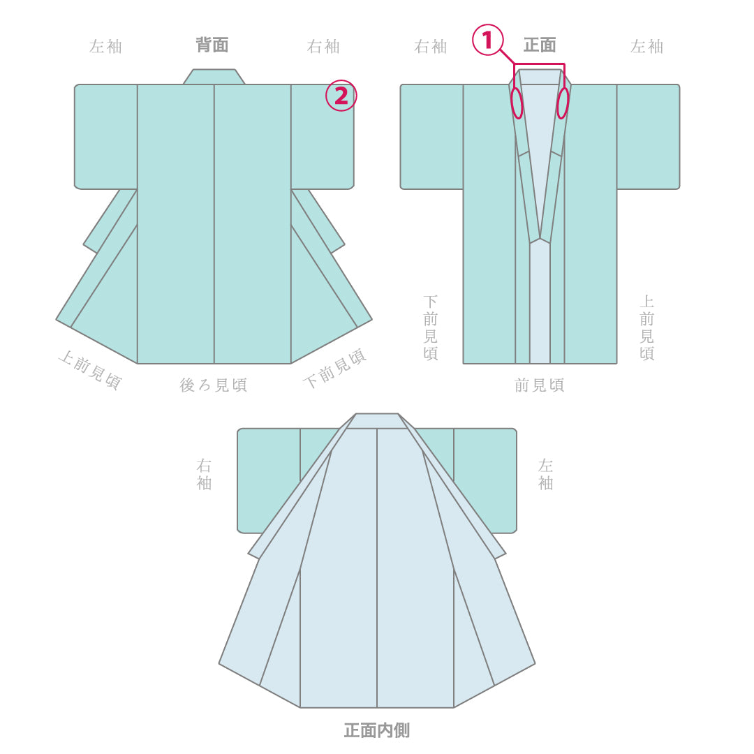 小紋 袷 身丈167cm 裄丈64cm 正絹 Bランク インフォーマル 広衿 XLサイズ 菊 楓 青系 HP 1221-15938