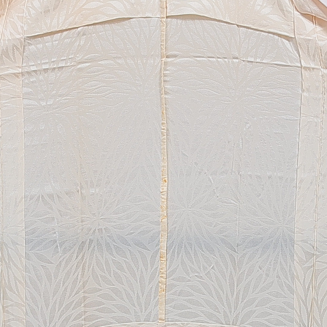 長襦袢 無双袖 身丈116cm 裄丈60cm 正絹 Bランク XSサイズ 菊 クリーム系 RP 1239-16533