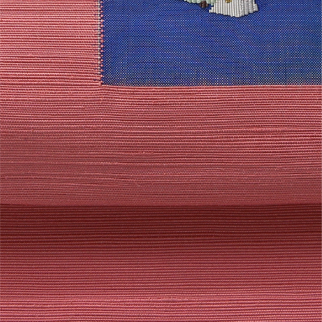 八寸名古屋帯 帯丈361cm カジュアル 松葉仕立て ポイント柄 Sランク 正絹 創作柄 ピンク系 1224-03493