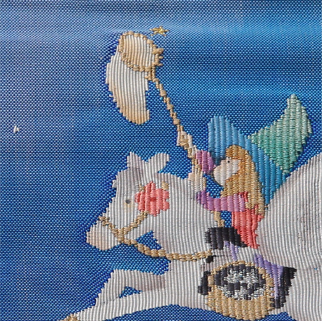 八寸名古屋帯 帯丈361cm カジュアル 松葉仕立て ポイント柄 Sランク 正絹 創作柄 ピンク系 1224-03493