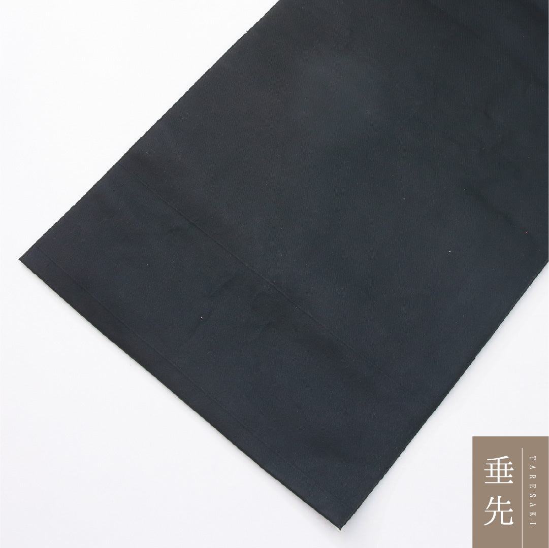 八寸名古屋帯 Aランク 帯丈336cm 正絹 ポイント柄 松葉仕立て 織り インフォーマル 桐 黒系 RP 1245-04151