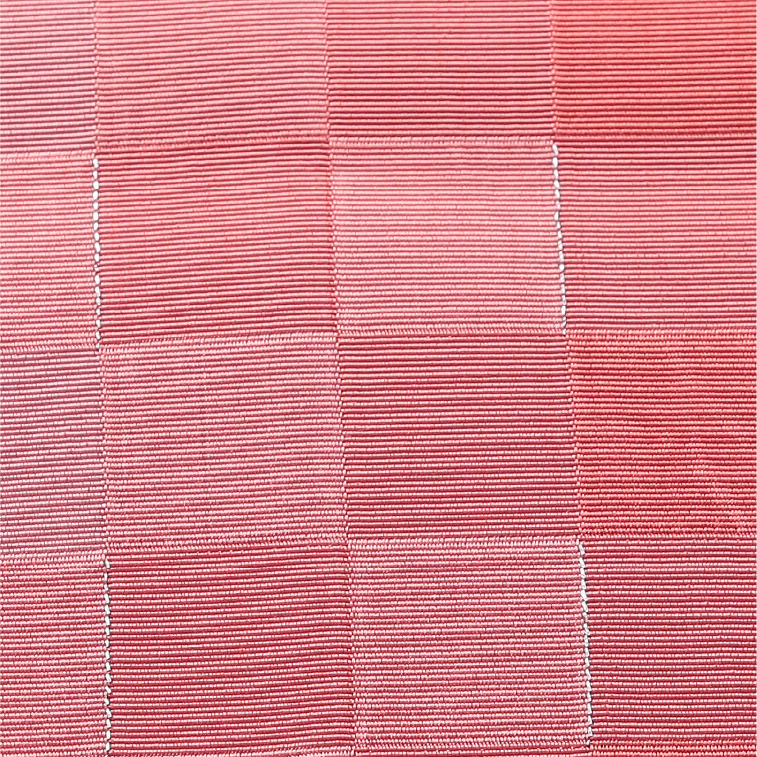 八寸名古屋帯 帯丈376cm カジュアル 開き仕立て 全通 Cランク 正絹 市松 ピンク系 1224-03793