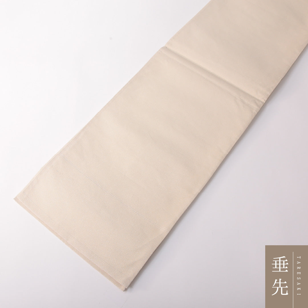 袋帯 帯丈436cm 正絹 ポイント柄 フォーマル 鏡裏文 鳳凰 クリーム系 1243-01815