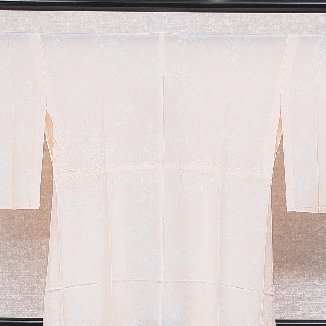 長襦袢 単衣 身丈135cm 裄丈65cm 正絹 Aランク XLサイズ 花柄 ピンク系 RP 1239-16695