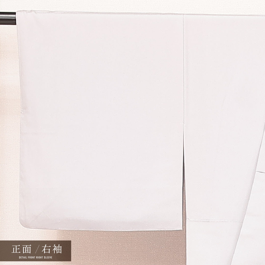 訪問着 袷 身丈150cm 裄丈62cm 正絹 Sランク Sサイズ 広衿 一つ紋（丸に九曜） セミフォーマル 小槌 吉祥文様 金駒刺繍 グレー系 1212-16878