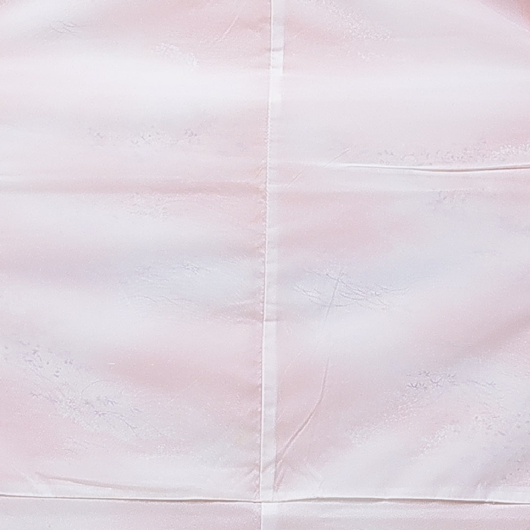 小紋 洗える着物 袷 身丈161cm 裄丈62cm ポリエステル Sランク Lサイズ 広衿 インフォーマル 菊 朱系 1215-15812