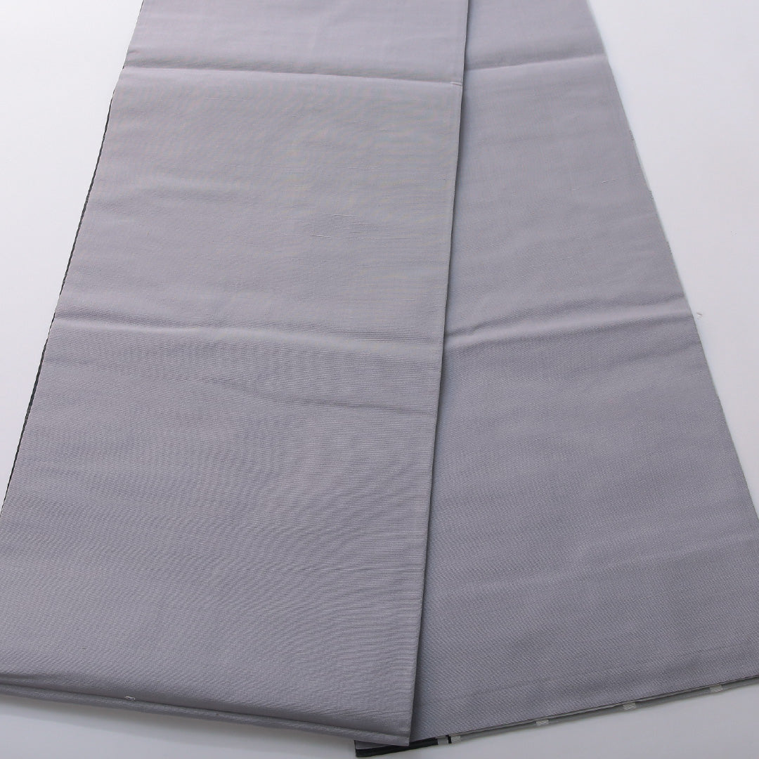 袋帯 帯丈436cm フォーマル 六通 帯芯なし Cランク 正絹 有栖川文 グレー系 1223-02066