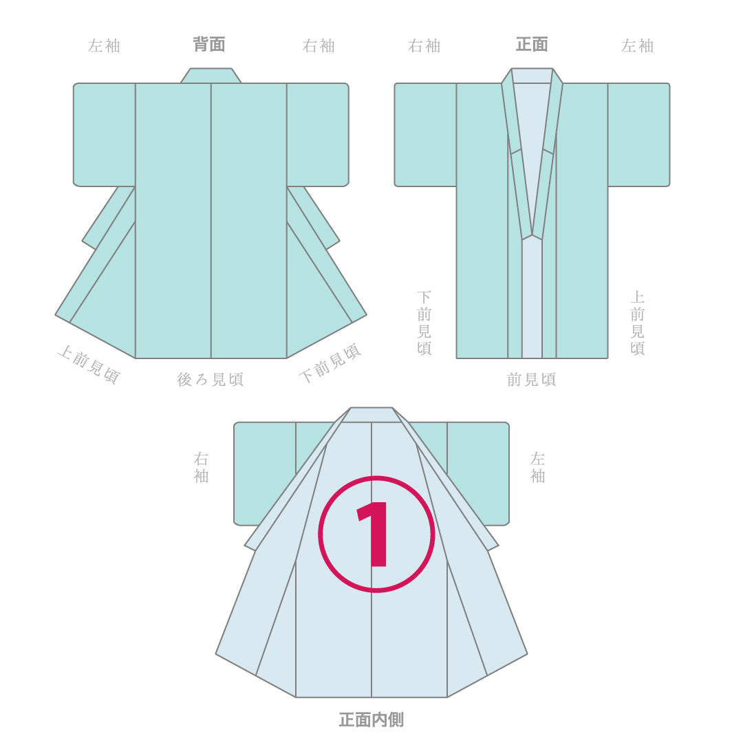 付下げ 袷 身丈152cm 裄丈61cm 正絹 成田彩峰 Sランク Sサイズ 広衿 一つ紋 セミフォーマル 創作柄 作家物 落款 証紙 グラデーション系 水色系 1261-15901