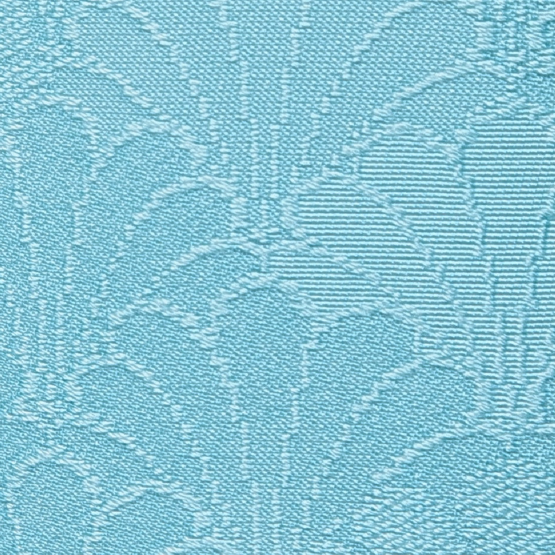 色無地 袷 身丈151cm 裄丈61cm 正絹 Aランク Sサイズ 広衿 一つ紋（五三桐） セミフォーマル 紋意匠 菊 無地 水色系 1214-15900