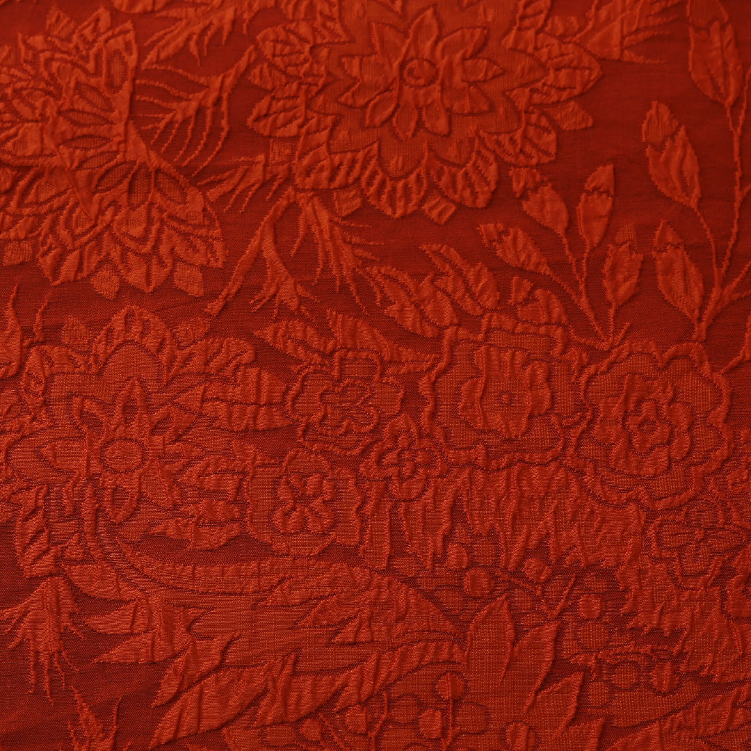 袋帯 帯丈436cm フォーマル 全通 未仕立て 帯芯なし Sランク 正絹 西陣織 唐華 朱系 1223-01880