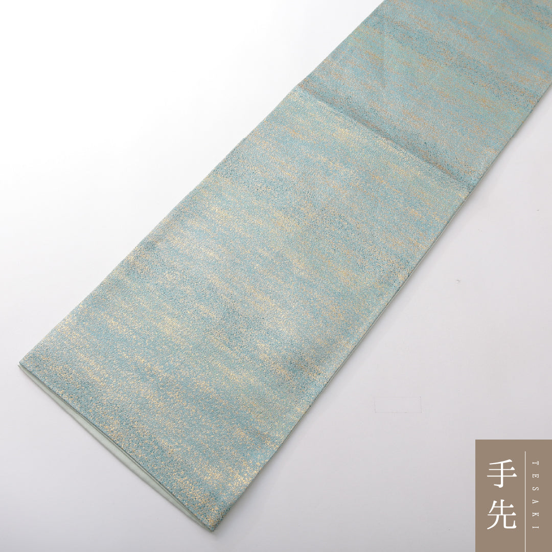 袋帯 帯丈440cm セミフォーマル ポイント柄 Aランク 正絹 引箔 唐華 緑系 1223-02133