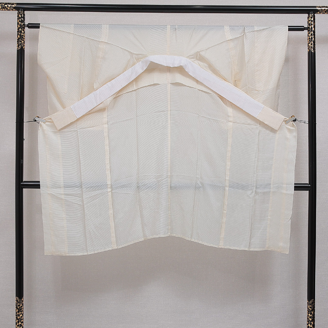 夏物 長襦袢 絽 身丈120cm 裄丈63cm 正絹 Aランク Sサイズ 無地 クリーム系 RP 1239-16632