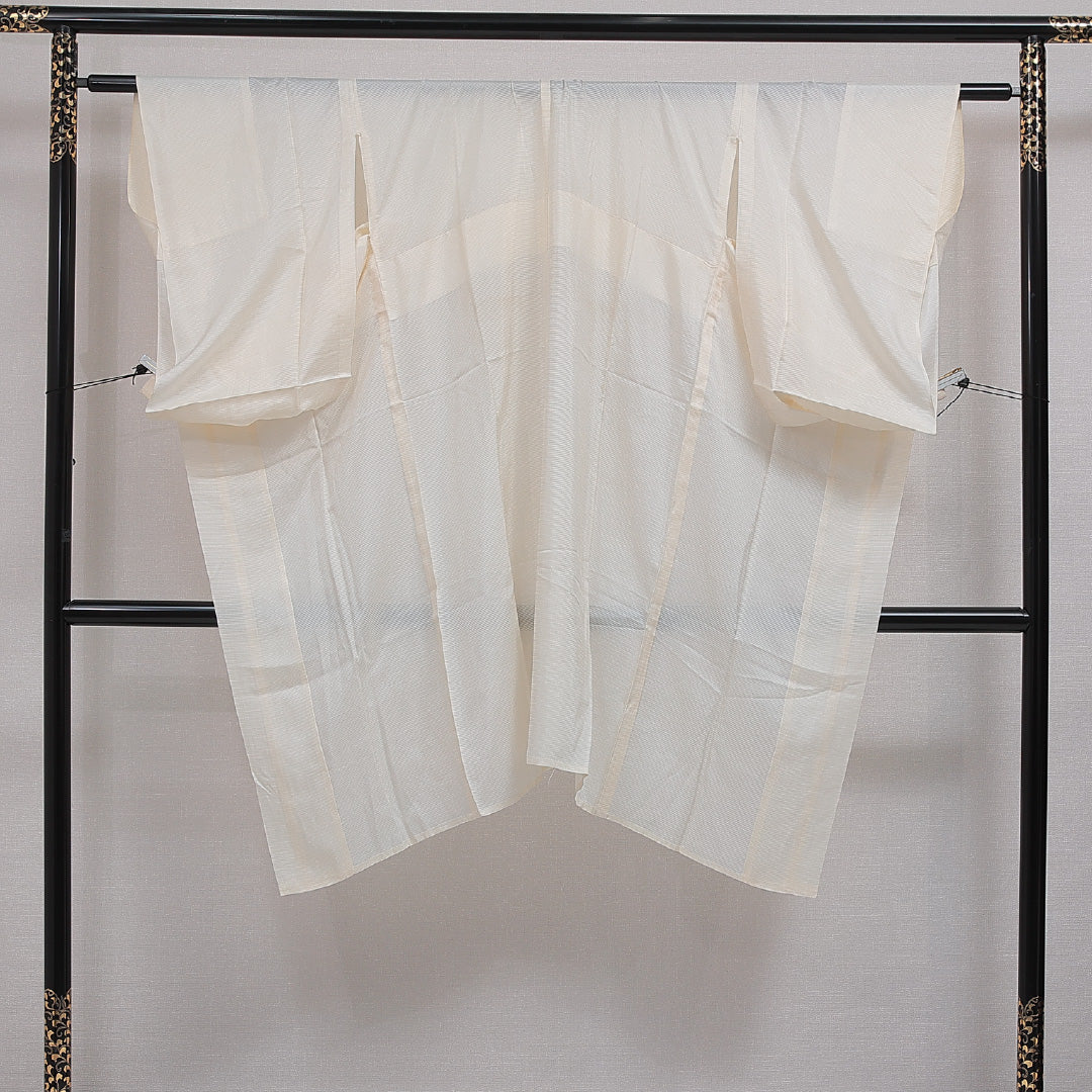 夏物 長襦袢 絽 身丈120cm 裄丈63cm 正絹 Aランク Sサイズ 無地 クリーム系 RP 1239-16632