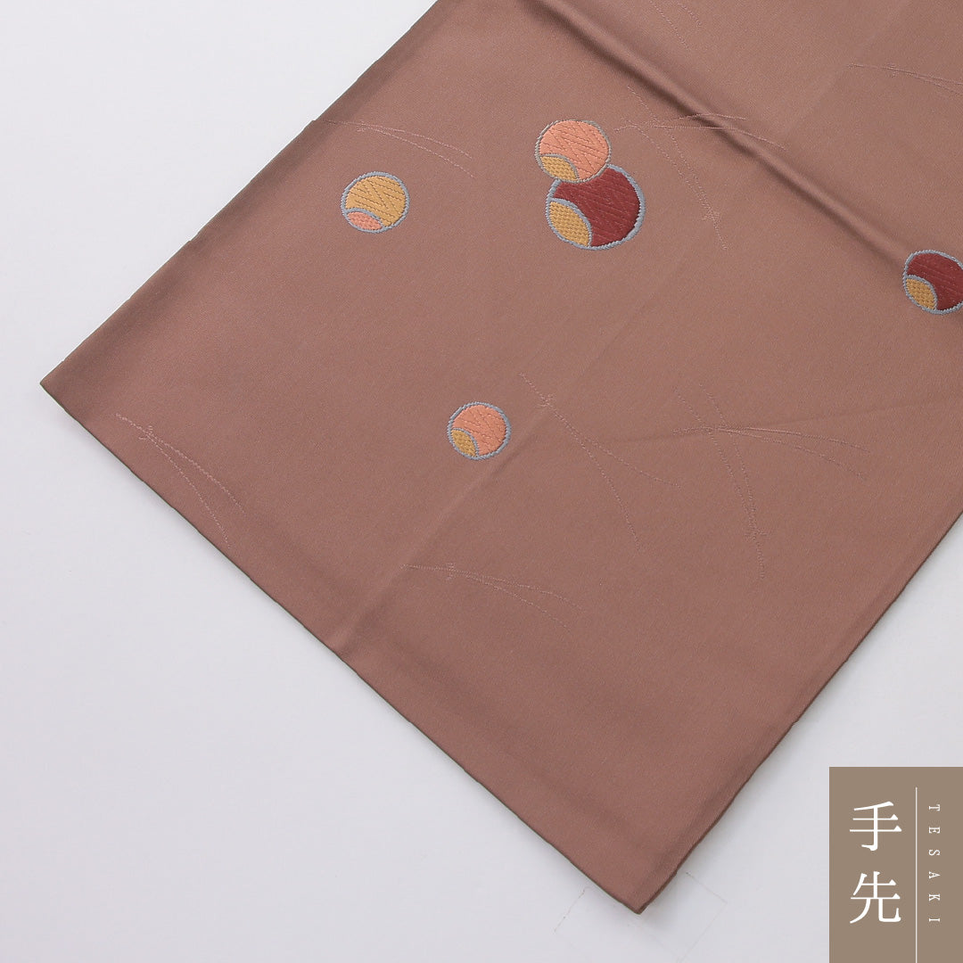 袋帯 帯丈440cm インフォーマル 六通 帯芯なし Aランク 正絹 松葉 創作柄 ピンク系 1223-02234