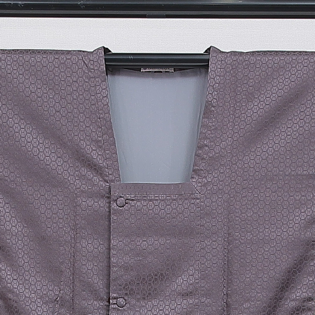 道行コート 洗える着物 単衣 身丈120cm 裄丈63cm ポリエステル Sランク Sサイズ フォーマル ポケットあり 亀甲 グレー系 1263-16863