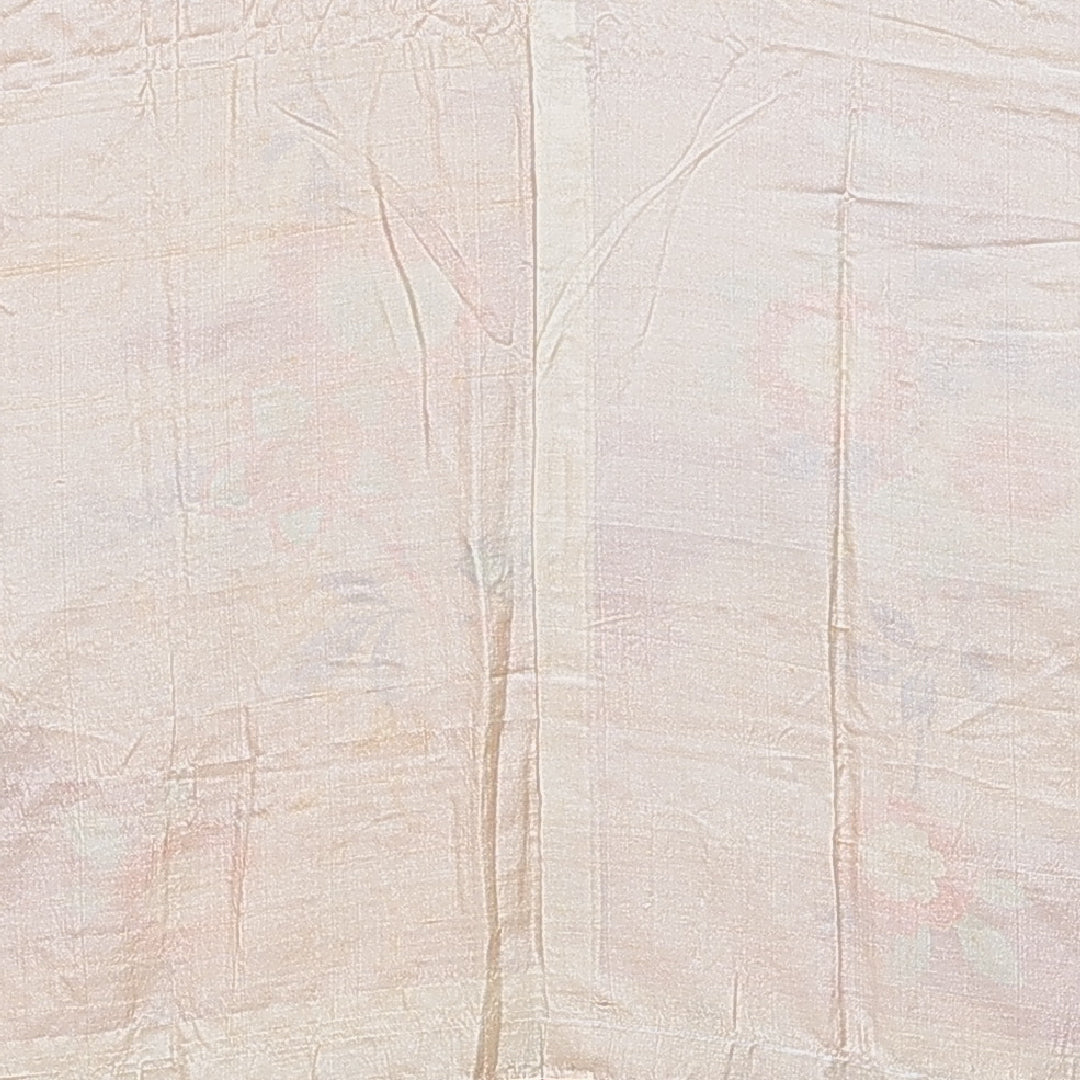 アンティーク 小紋 袷 身丈127cm 裄丈62cm 正絹 Cランク 広衿 XSサイズ 橘 朱系 M4 1221-16744