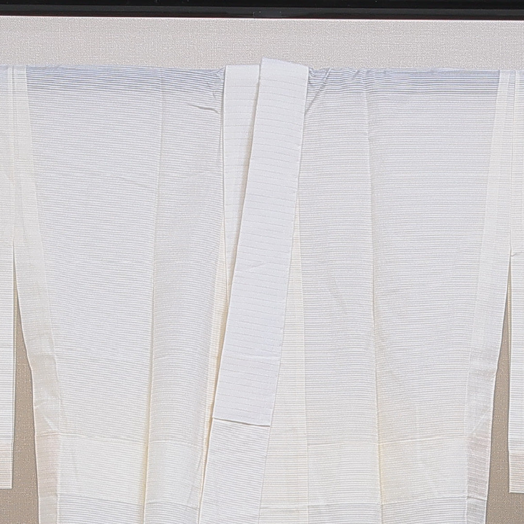 夏物 長襦袢 絽 身丈127cm 裄丈64cm 正絹 Sランク Mサイズ 無地 クリーム系 RP 1239-16559