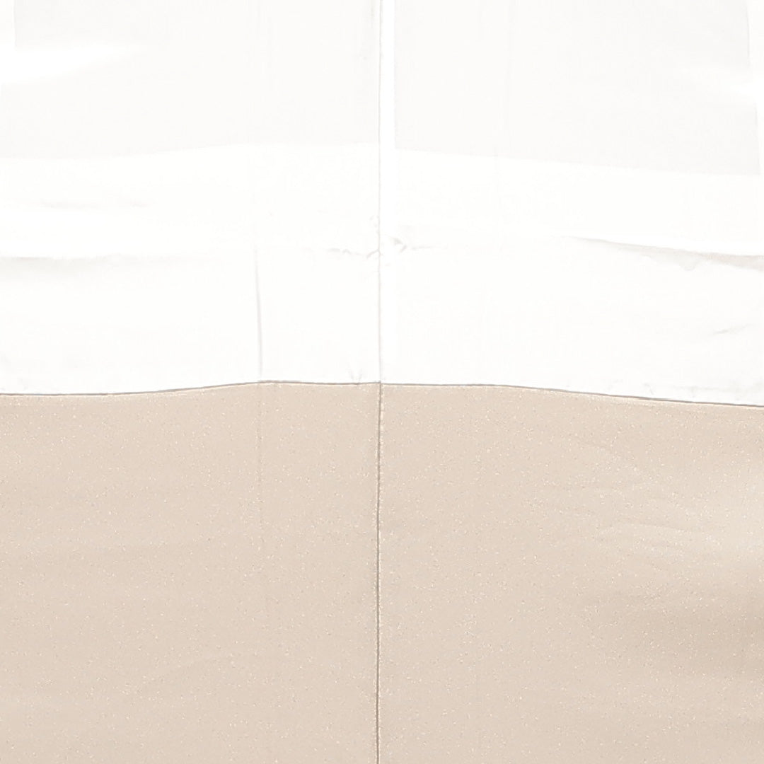 訪問着 袷 身丈155cm 裄丈63cm 正絹 Sランク Mサイズ 広衿 一つ紋（丸に違い鷹の羽） セミフォーマル 扇 椿 金駒刺繍 ベージュ系 1212-16872