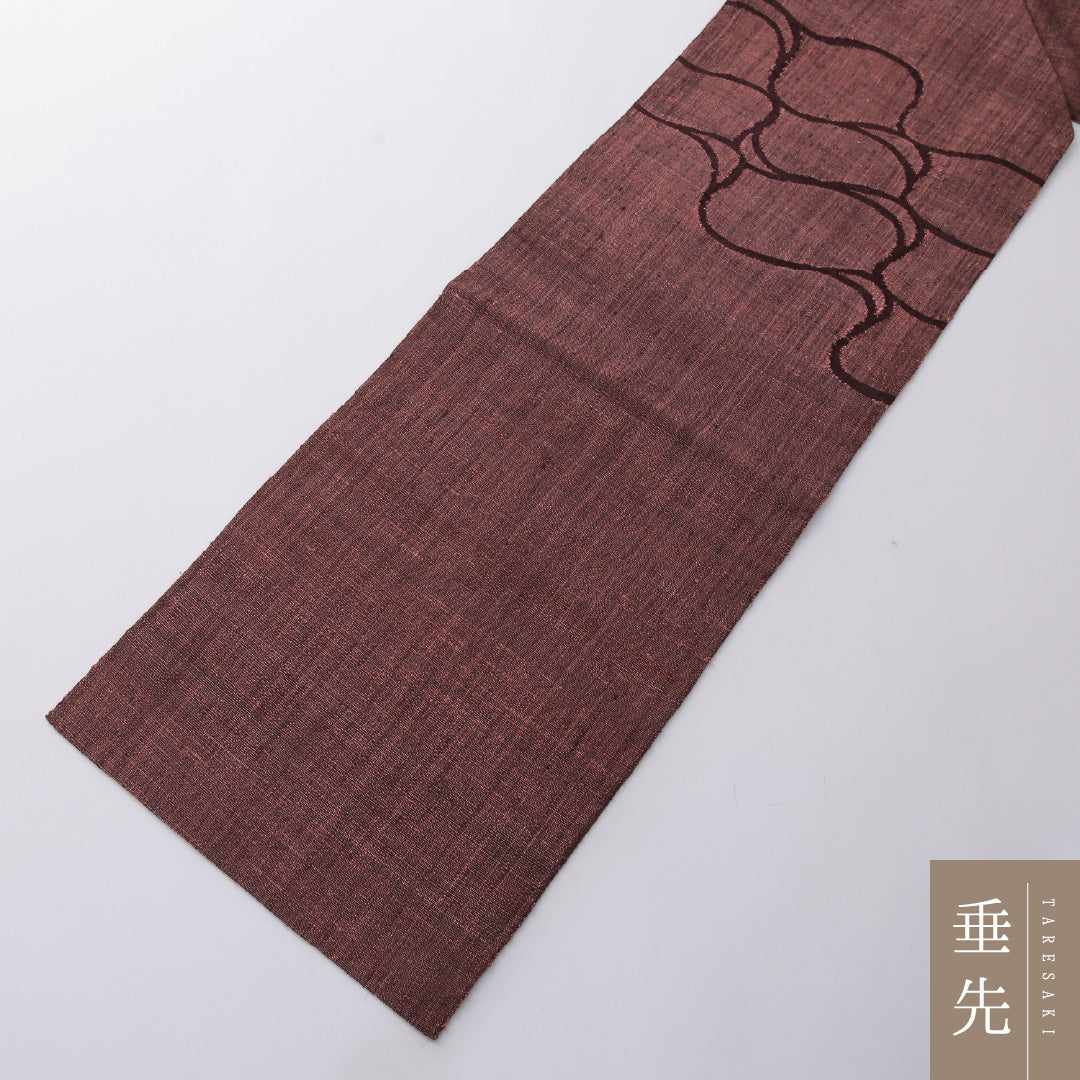 八寸名古屋帯 Aランク 帯丈357cm 正絹 ポイント柄 名古屋仕立て 織り カジュアル 紬 創作柄 ピンク系 LP 1245-03267