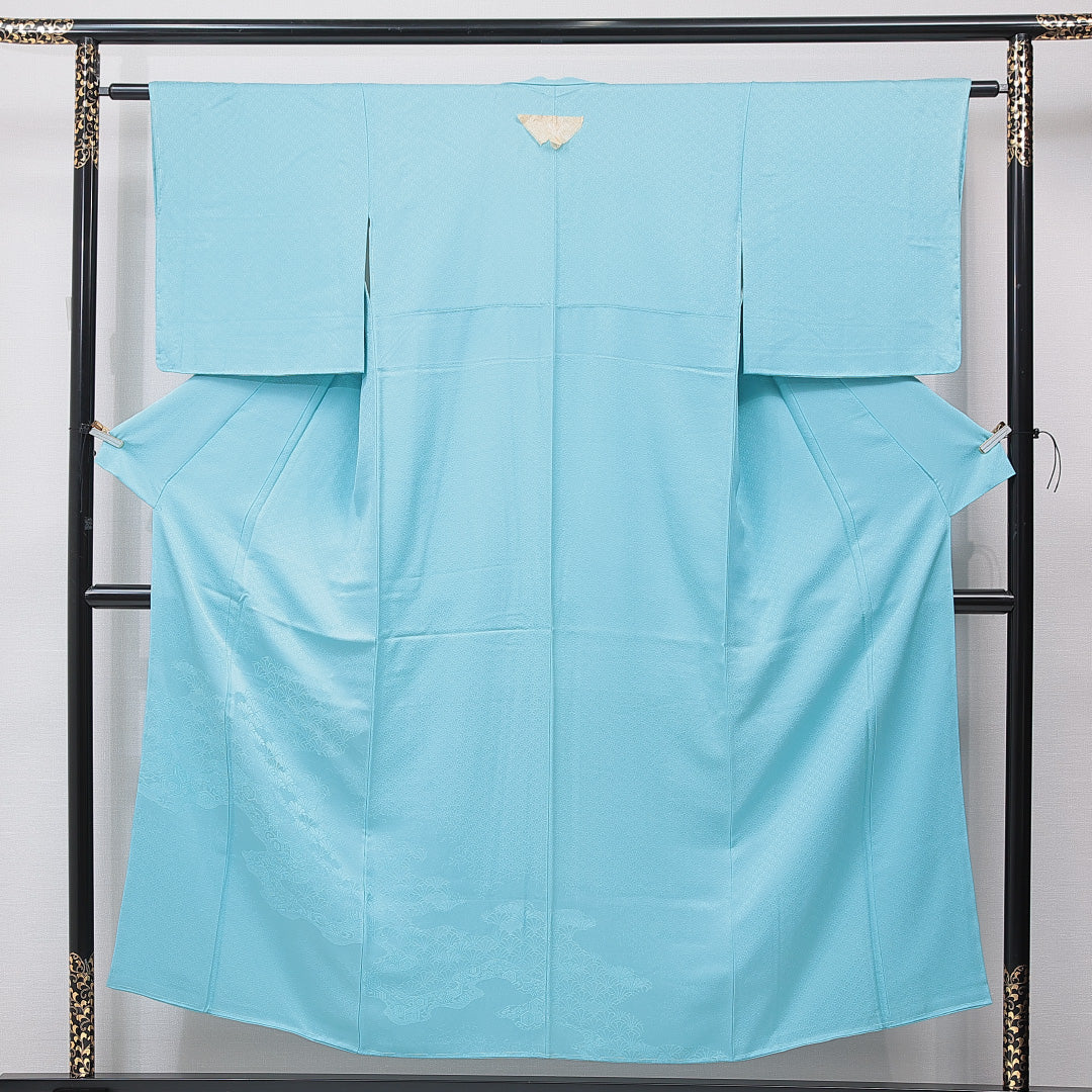 要事前確認　千總　色無地　違い鷹の羽　身丈160　裄65cm　k3334rym 中古・リサイクル 色無地】 袷 身丈151cm 裄丈61cm 正絹 Aランク S