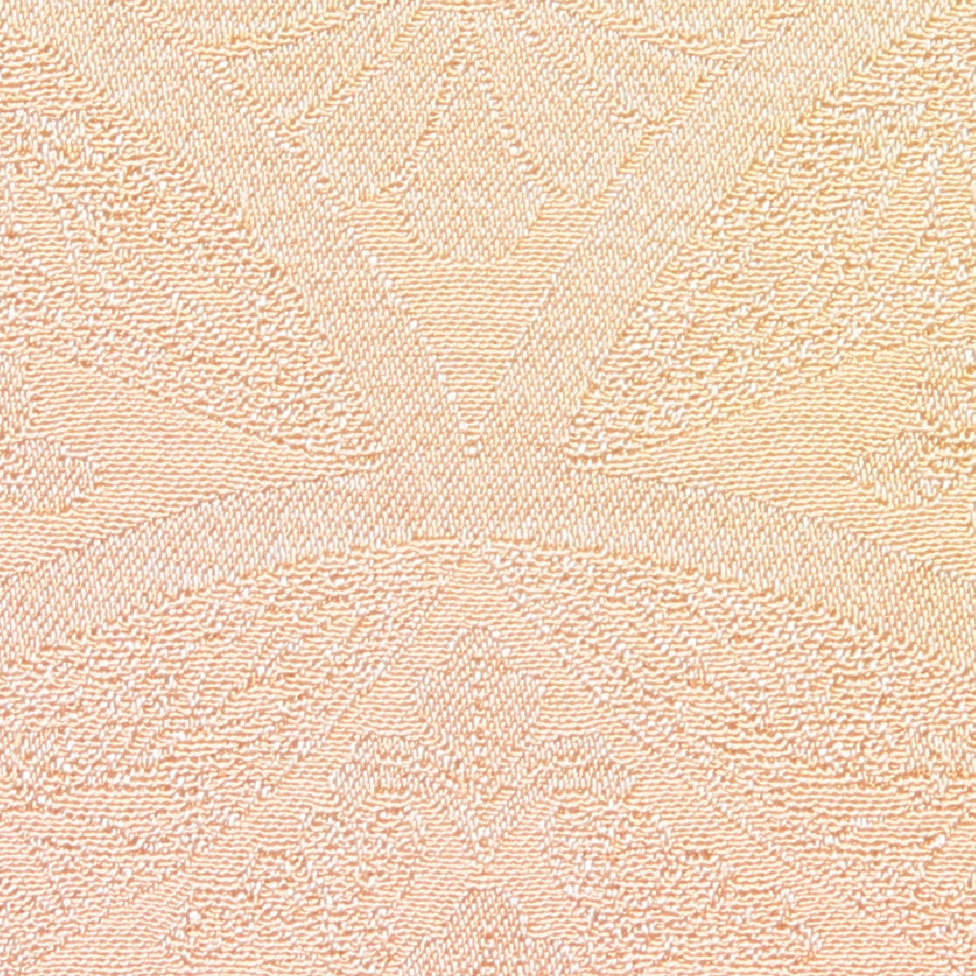 色無地 袷 身丈158cm 裄丈62cm 正絹 Bランク Mサイズ 広衿 一つ紋（五三桐） セミフォーマル 紋意匠 牡丹 ぼかし染 朱系 1214-16658