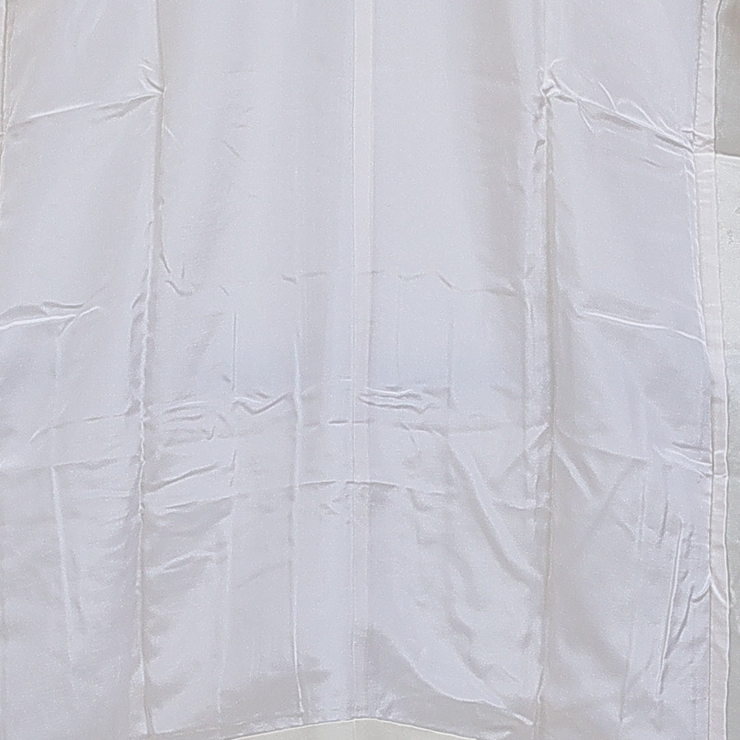 長襦袢 無双袖 身丈128cm 裄丈66cm 正絹 Aランク Lサイズ 牡丹 クリーム系 RP 1239-16628