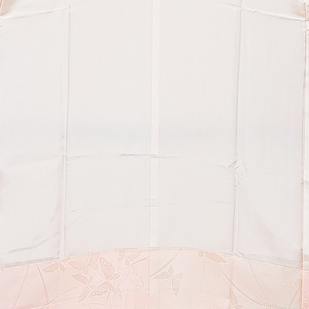振袖用 長襦袢 無双袖 身丈120cm 裄丈63cm 正絹 Sランク Sサイズ 蝶 ピンク系 RP 1240-15391