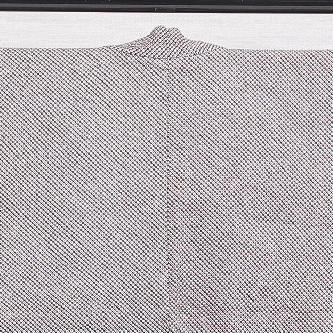 羽織 袷 身丈78cm 裄丈63cm 正絹 Cランク カジュアル Sサイズ 紐あり 鹿の子柄 紫系 LP 1232-16443