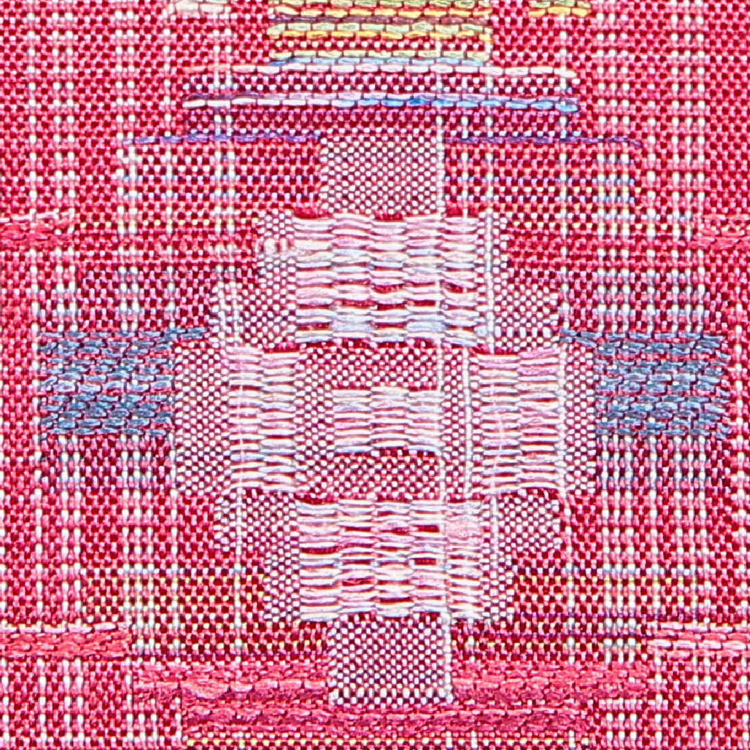 紬 袷 身丈153cm 裄丈64cm 正絹 Sランク Sサイズ 広衿 カジュアル 創作柄 ピンク系 1216-16663