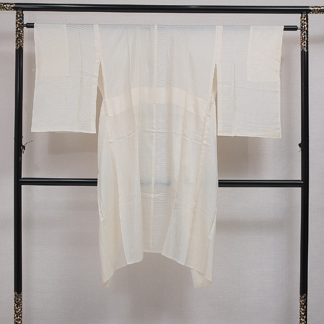 夏物 長襦袢 絽 身丈120cm 裄丈63cm 正絹 Aランク Sサイズ 無地 クリーム系 RP 1239-16632