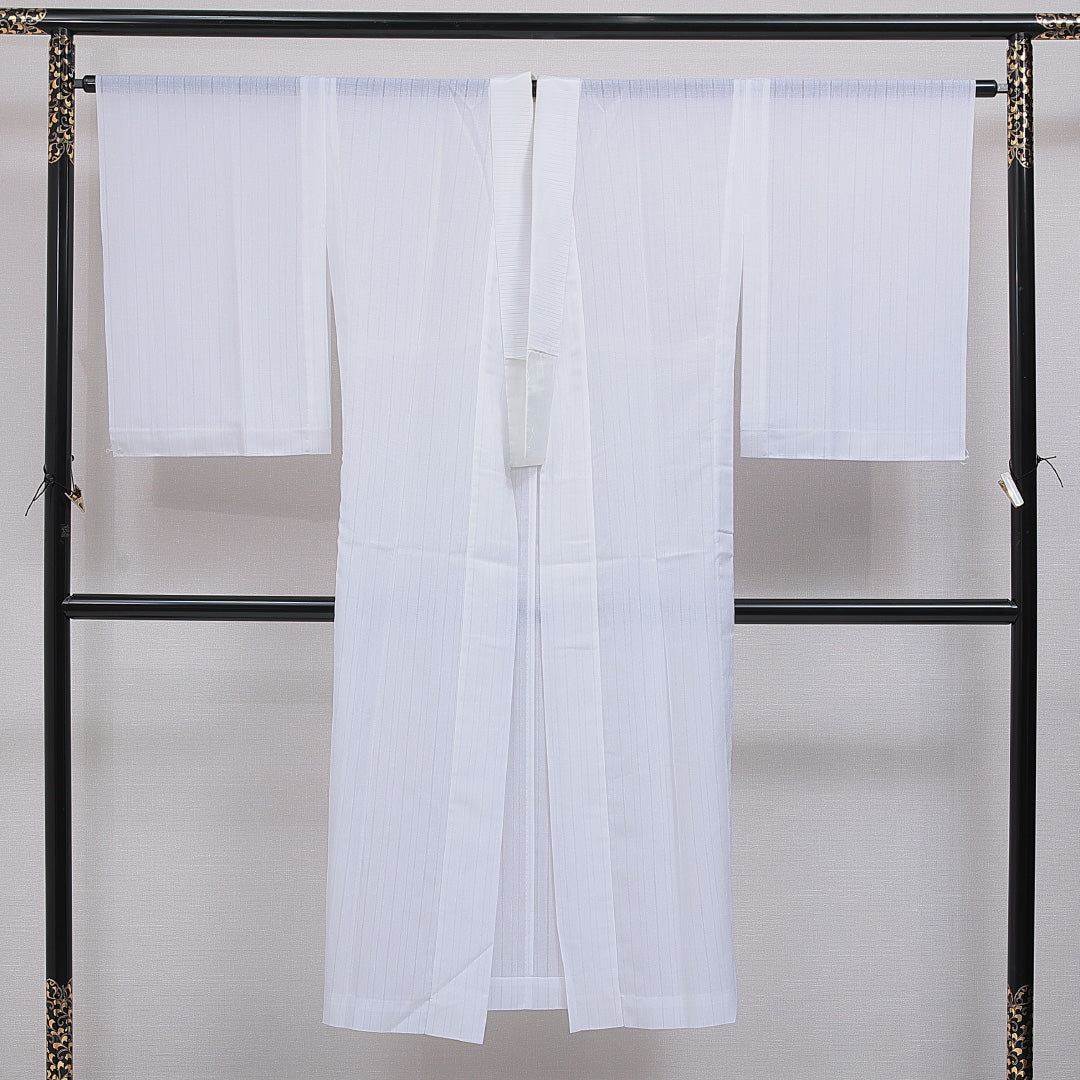 夏物 洗える着物 麻の長襦袢 単衣 身丈138cm 裄丈64cm 麻 Dランク 2XLサイズ 無地 白系 LP 1239-16466
