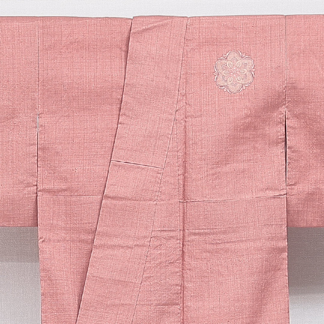 付下げ 袷 身丈151cm 裄丈62cm 正絹 Sランク インフォーマル 広衿 Sサイズ 刺繍 汕頭刺繍 華文 ピンク系 M4 1218-15910