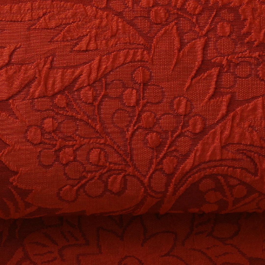 袋帯 帯丈436cm フォーマル 全通 未仕立て 帯芯なし Sランク 正絹 西陣織 唐華 朱系 1223-01880