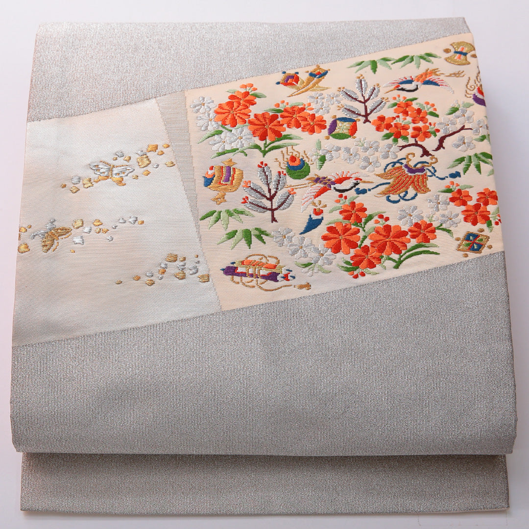 豪華　クッション特大　ハンドメイド高級正絹丸帯(婚礼贈答用反物使用)新品未使用 豪華 クッション特大 ハンドメイド高級正絹丸帯(婚礼贈答用反物