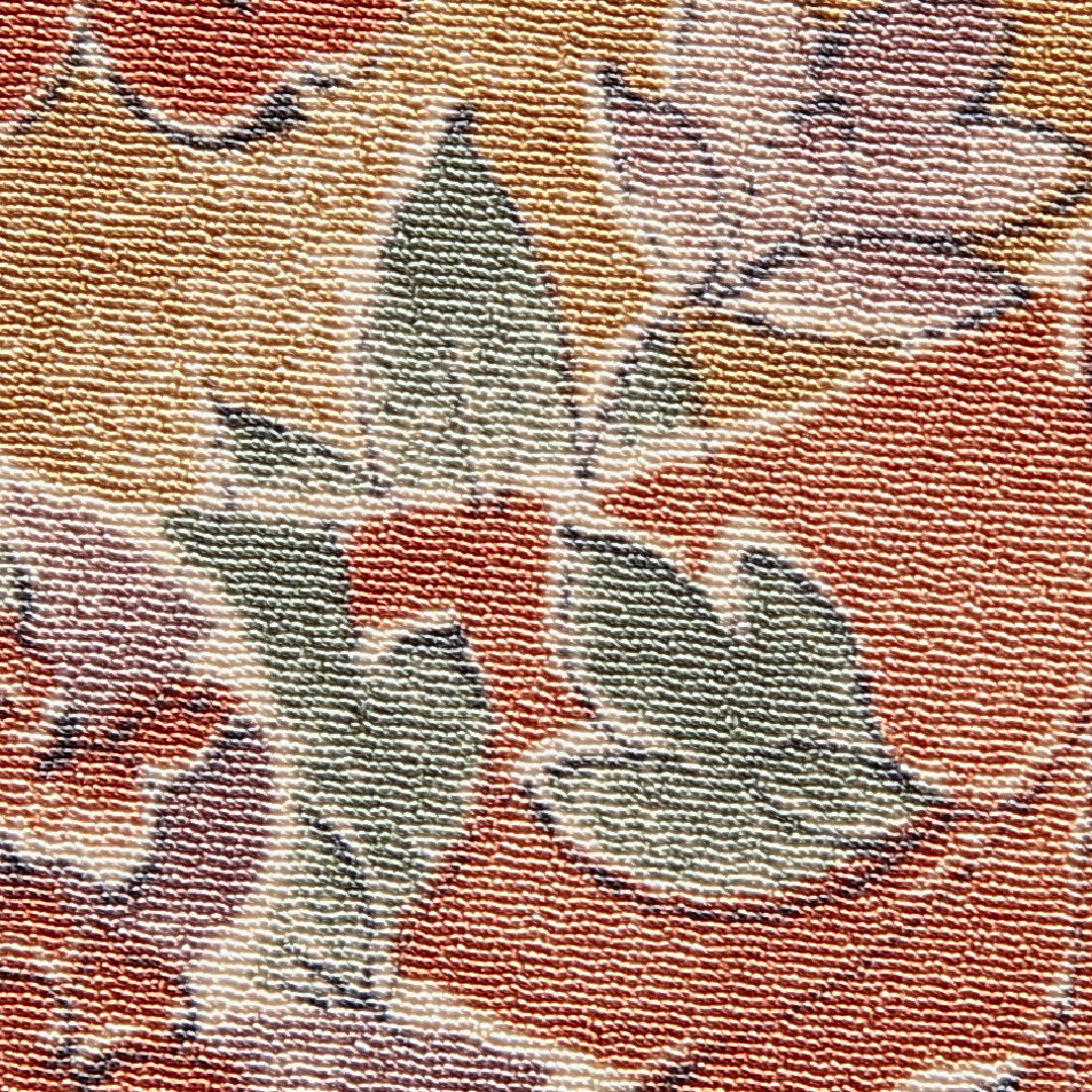 小紋 洗える着物 袷 身丈165cm 裄丈67cm ポリエステル Sランク XLサイズ 広衿 インフォーマル 花柄 多色系 茶系 1215-15799