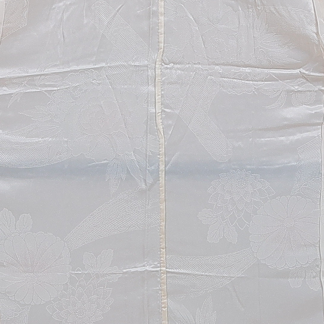 長襦袢 無双袖 身丈138cm 裄丈61cm 正絹 Bランク 2XLサイズ 菊 ピンク系 RP 1239-16612