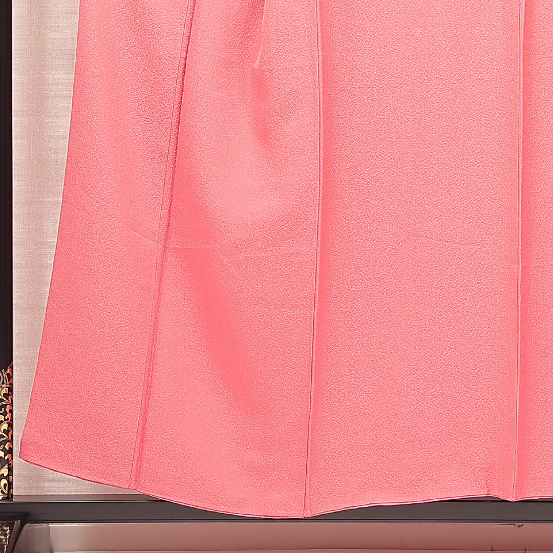 色無地 袷 身丈154cm 裄丈64cm 正絹 Sランク Sサイズ 広衿 一つ紋（抱き茗荷） セミフォーマル 無地 ピンク系 1214-16890