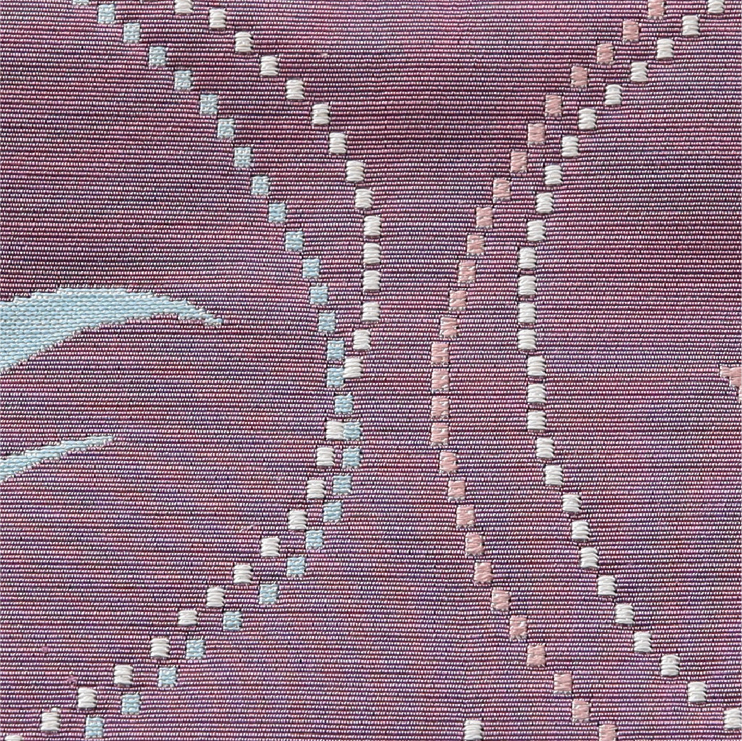 八寸名古屋帯 帯丈350cm カジュアル 松葉仕立て 六通 Cランク 正絹 チューリップ 紫系 1224-03947