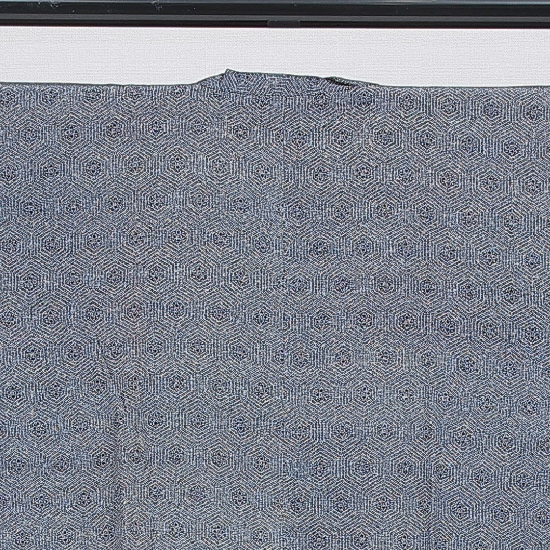 道行コート 洗える着物 袷 身丈83cm 裄丈65cm ポリエステル Sランク Mサイズ セミフォーマル 幾何学柄 グレー系 1263-16867