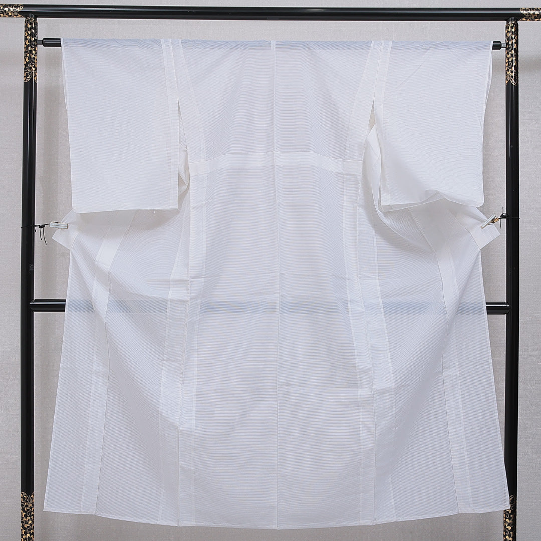 夏物 長襦袢 絽 身丈150cm 裄丈63cm 正絹 Aランク FREEサイズ 無地 白系 RP 1239-16517