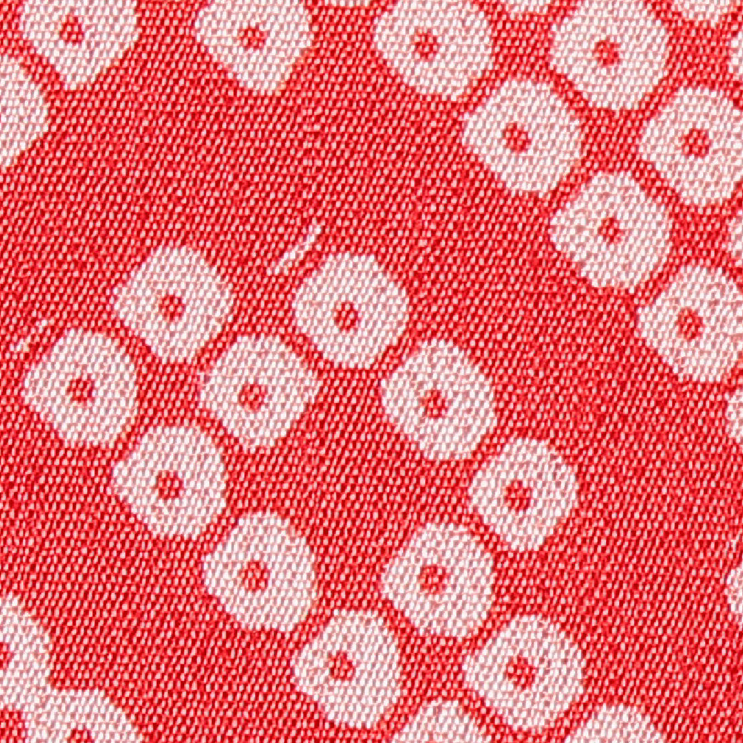 アンティーク 羽織 袷 身丈124cm 裄丈61cm 正絹 Aランク Sサイズ 鹿の子 鶴 赤系 1217-16186