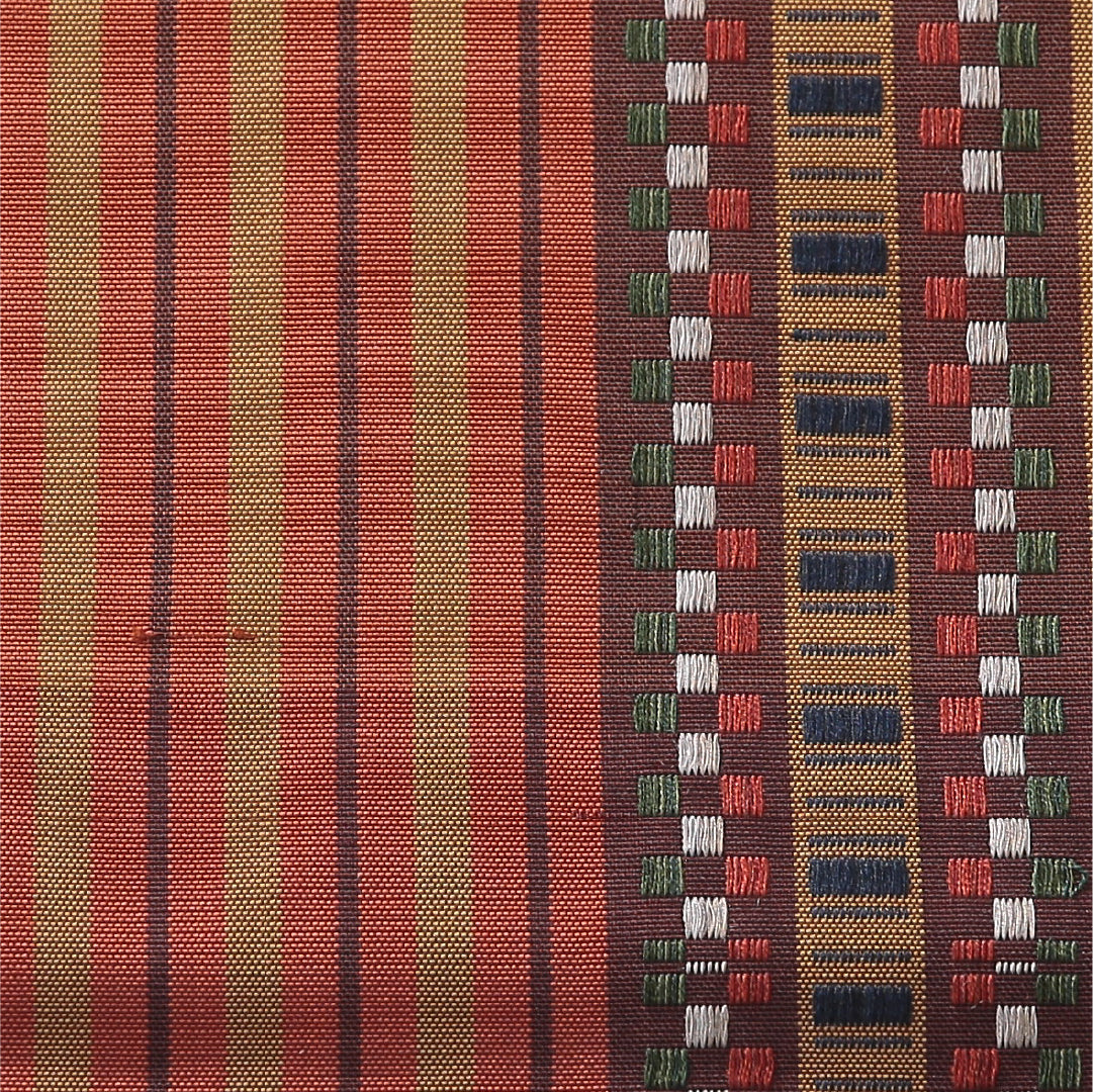 九寸名古屋帯 帯丈350cm インフォーマル 開き仕立て 六通 Aランク 正絹 花柄 縞 多色系 1224-03904