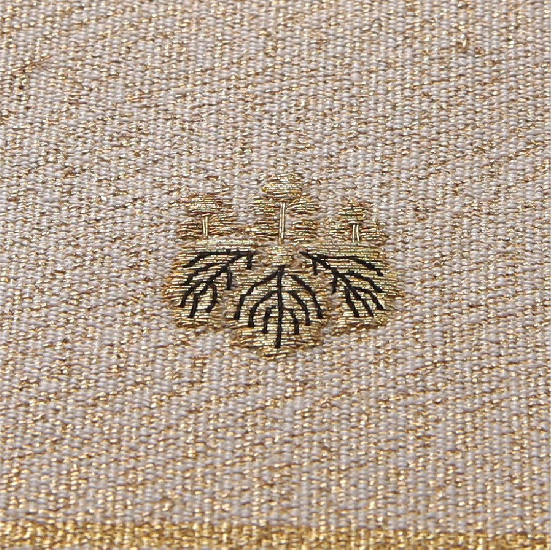 八寸名古屋帯 帯丈352cm カジュアル 松葉仕立て ポイント柄 帯芯なし Cランク 正絹 創作柄 多色系 1224-03512