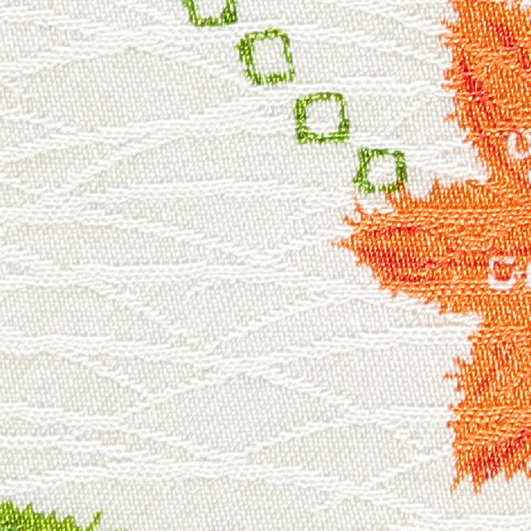 羽織 袷 身丈79cm 裄丈62cm 正絹 Sランク Sサイズ カジュアル 紅葉 緑系 1217-15123