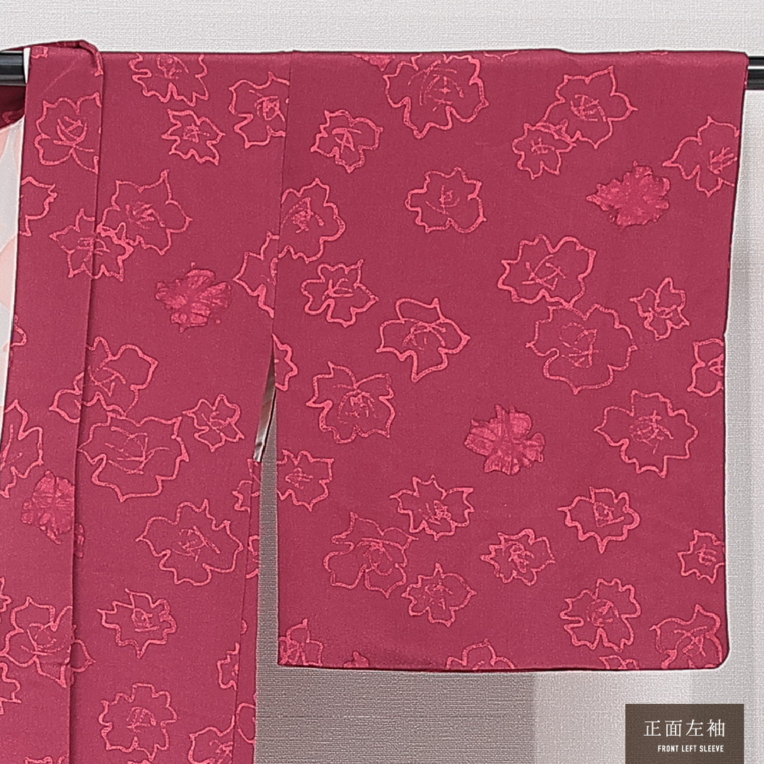 羽織 袷 身丈80cm 裄丈62cm 正絹 Sランク カジュアル Sサイズ 紐あり 桔梗 紫系 RP 1232-15326