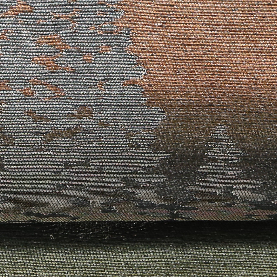 袋帯 帯丈408cm セミフォーマル 六通 帯芯なし Sランク 正絹 引箔 木立 山 紺系 銀系 1223-02074