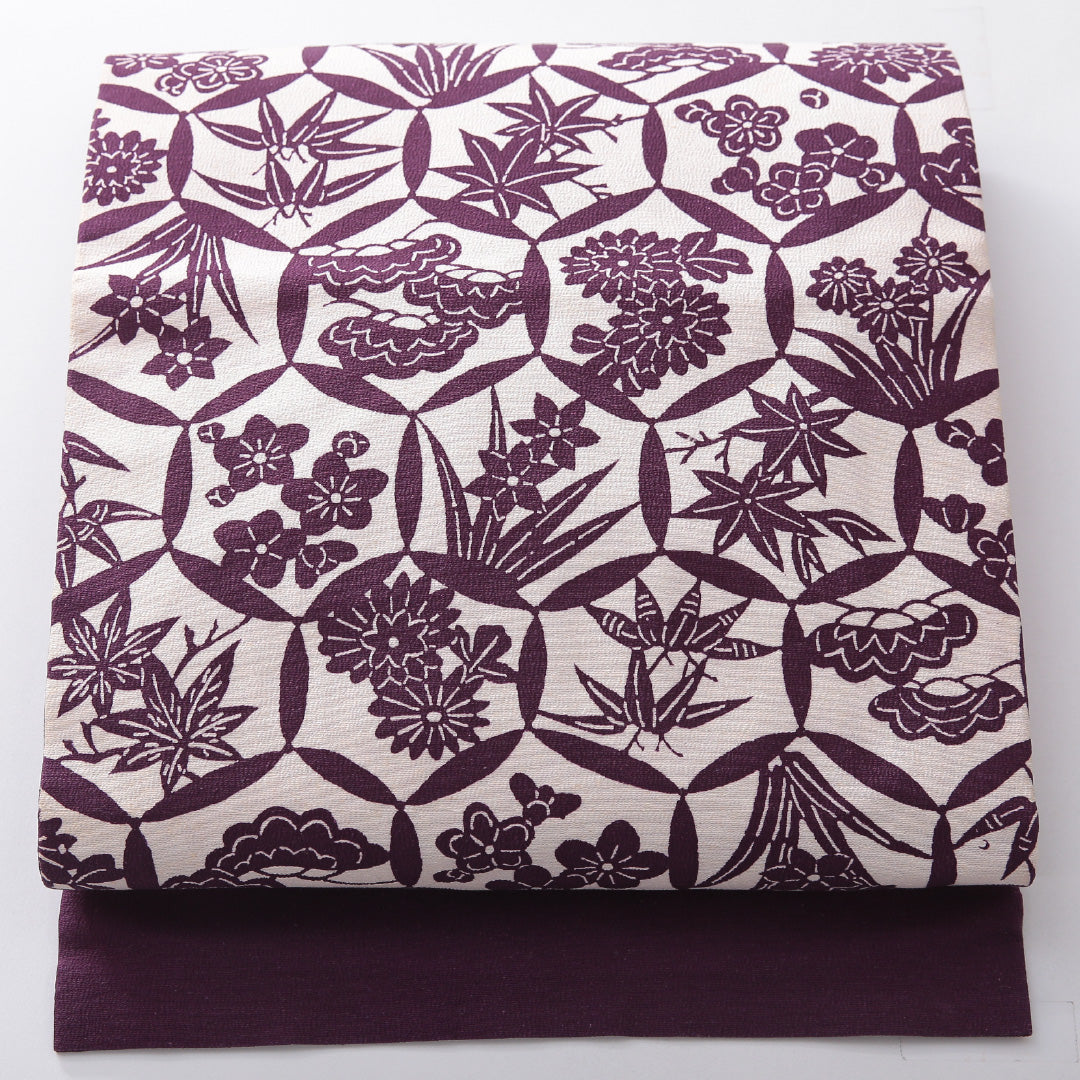 中古・リサイクル 九寸名古屋帯】 帯丈345cm カジュアル 全通 Aランク