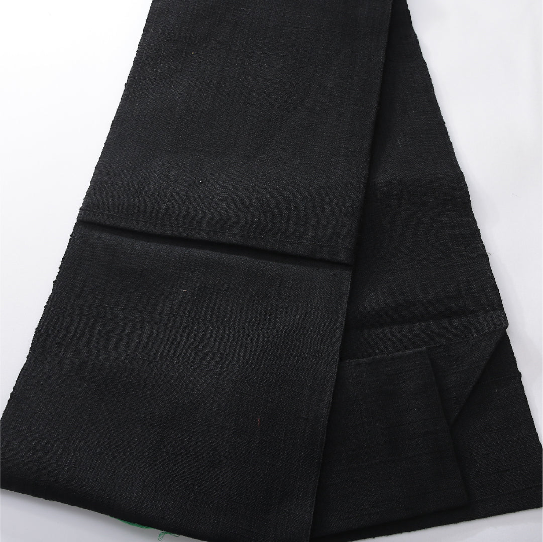 八寸名古屋帯 Aランク 帯丈333cm 正絹 ポイント柄 松葉仕立て 織り カジュアル 花柄 黒系 RP 1245-03895